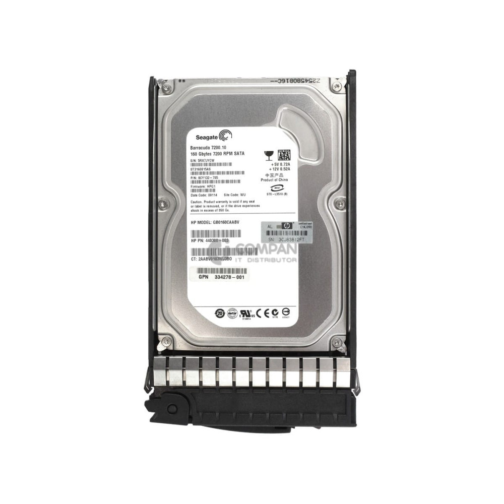 459317-001 HP HDD 160GB 7.2K SATA 1.5G 3.5" LFF HOT-SWAP